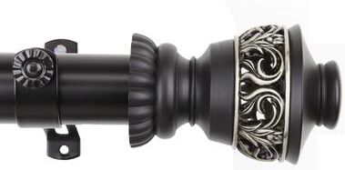 InStyleDesign Scroll Adjustable Curtain Rod Set