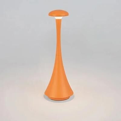 Uplift Picks Rechargeable Mushroom Touch Table Lamp With USB C Cordless Ambient Lighting orange changeable