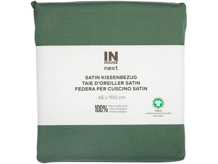 Inhouse Kissen Gots Satin 65x100 gras