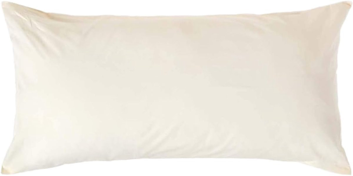Thijox Luxe Katoenen Euro Kussensloop met Ritssluiting - Crème - 40x80 cm