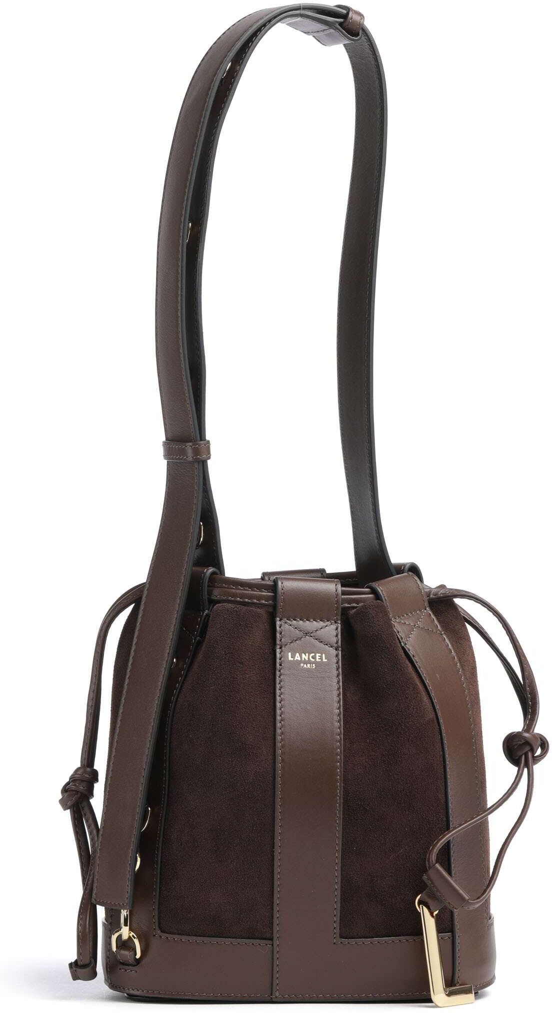 Lancel Elles S Bucket Handtasche aus Leder, braun