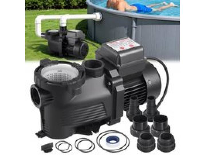 VEVOR Schwimmbadpumpe 400 W, Filterpumpe 11.100 L/H max. Fördermenge, Einstufige Poolpumpe, 3450 U/min, 10 m max. Förderhöhe, mit 24-Stunden-Timer & Filterkorb, für Aufstell- & Einbaupools, & Spas