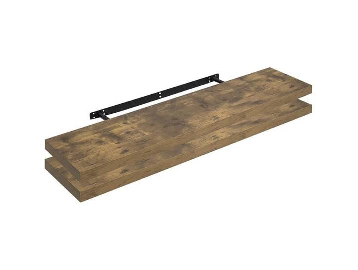 WOLTU Étagère Murale Lot de 2 Étagère Suspendue Étagère Flottante de CD DVD 120x23x3.8cm Marron Rustique RG9315hov-2