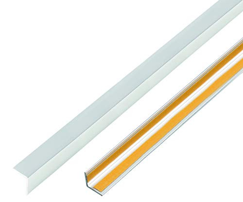 Alberts 488505 hoekprofiel zelfklevend aluminium chroom-look zilver B/D/H: 100 x 1 x 1 cm