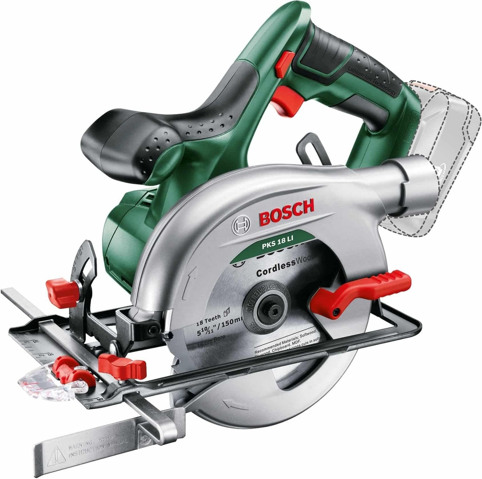 Bosch Home & Garden PKS 18 LI Akku-Handkreissäge 18,0 V zonder accu