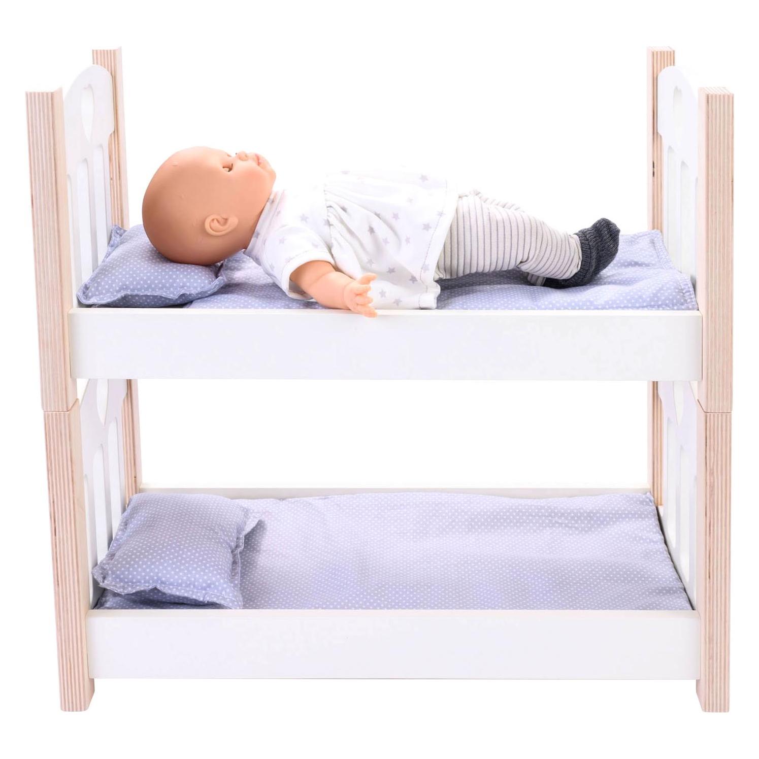 Engelhart Puppen-Etagenbett - Grau/weiss (606010)