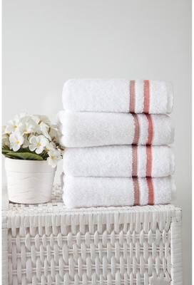 Ozan Premium Home 100% Genuine Turkish Cotton Bedazzle Hand Towel(Set of 4)