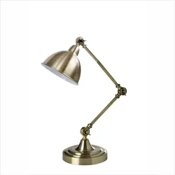 Papuq Tischlampe, Retro, Klassisch, Vintage in antikem Bronze, E27
