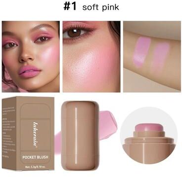 Inspire Select GlowFusion 3 in 1 Cream Blush Stick Hydrating Lip & Cheek Tint With Radiant Finish soft Pink