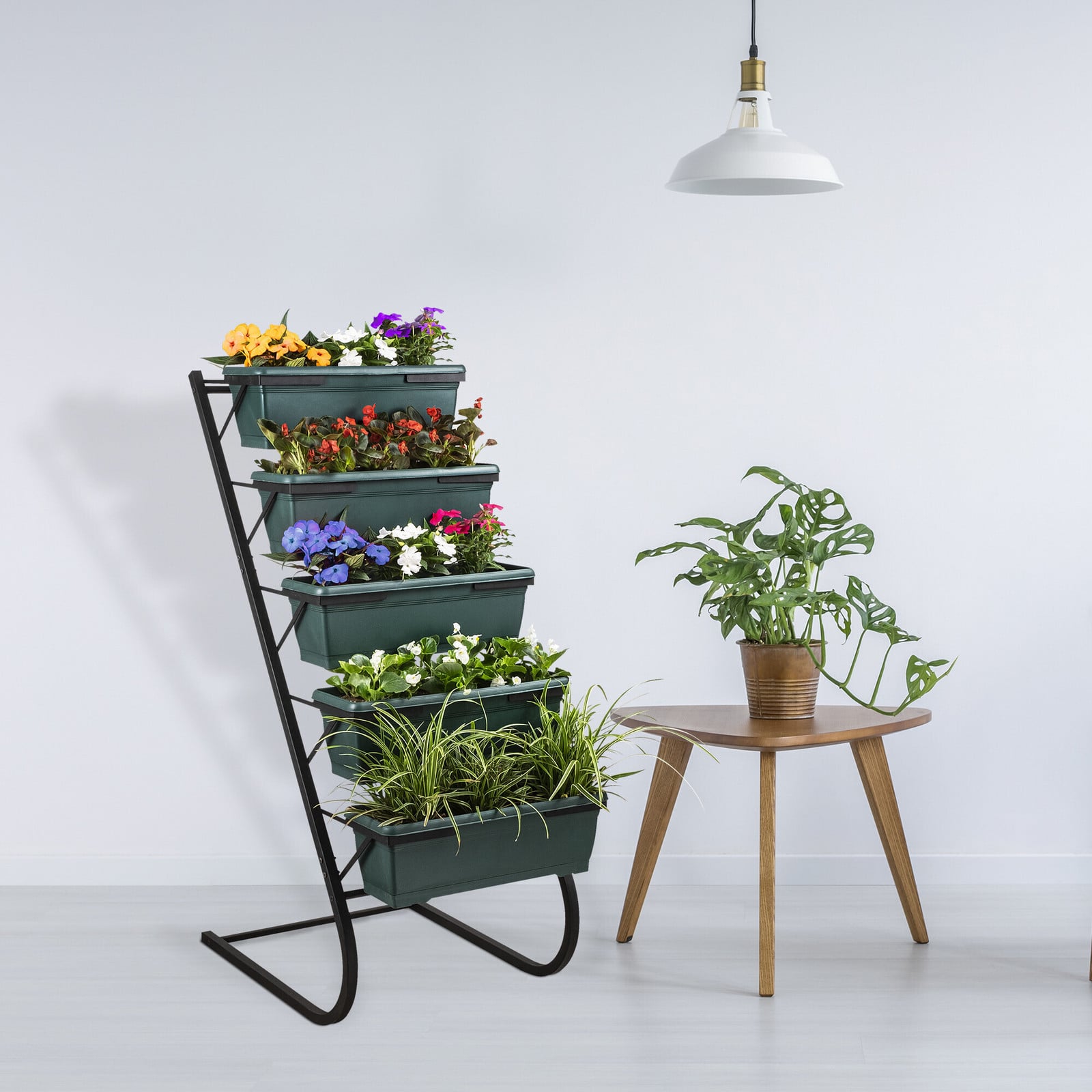 Skye Decor potten set RS-RSBUE donkergroen van metaal, Hoogte: 53 cm