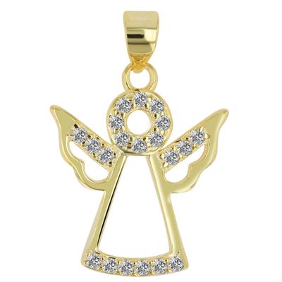 Kettenanhänger ADELIA´S "hochwertiger Schmuck Anhänger aus 925 Sterling Silber", gold, Schmuckanhänger, Damen, Silber 925 (Sterlingsilber), Kettenanhänger