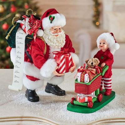 Enesco/Dept 56 Little Shopper Clothtique Red 2 Piece Set, 2 Piece Set, Red