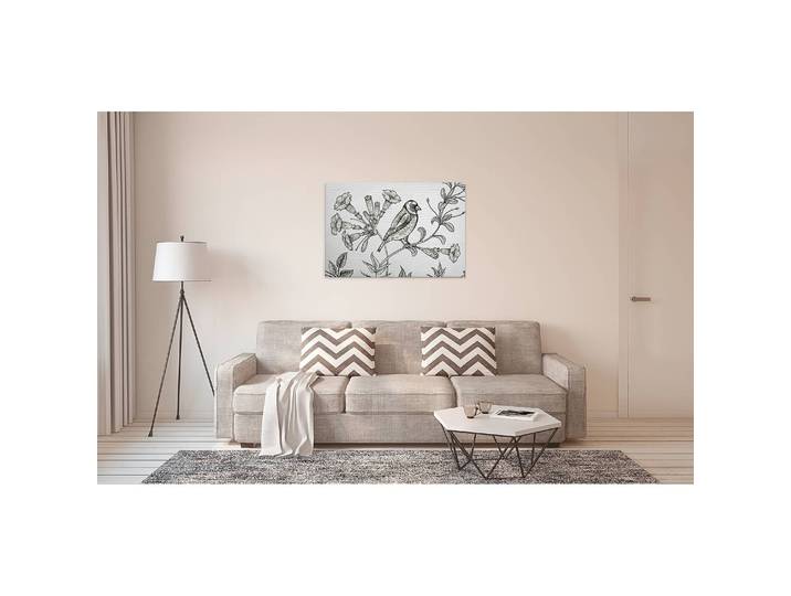Impression sur toile Vogel Birdy Polyester PVC / Épicéa Noir 90 x 60cm