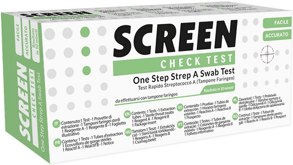 Screen Italia Strep A Antigen Test Autodiagnostico Streptococco 1 Pezzo