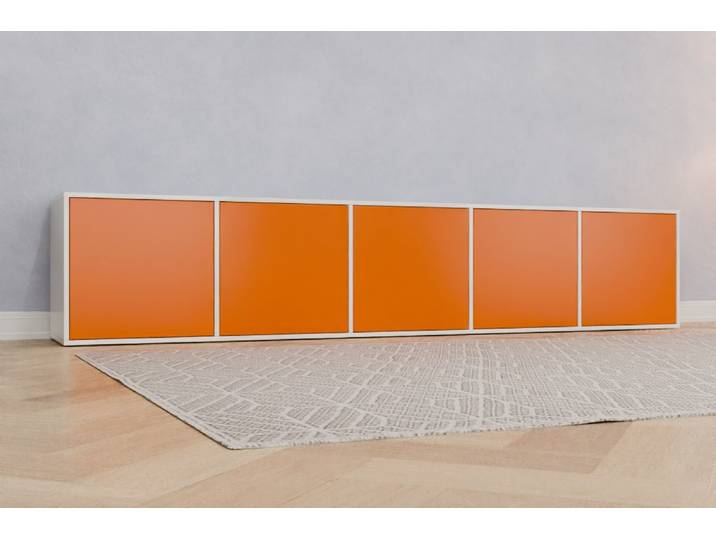TV-Möbel nach Maß - RAL 2011 Tieforange - 60x300x50cm - Individuell konfigurieren