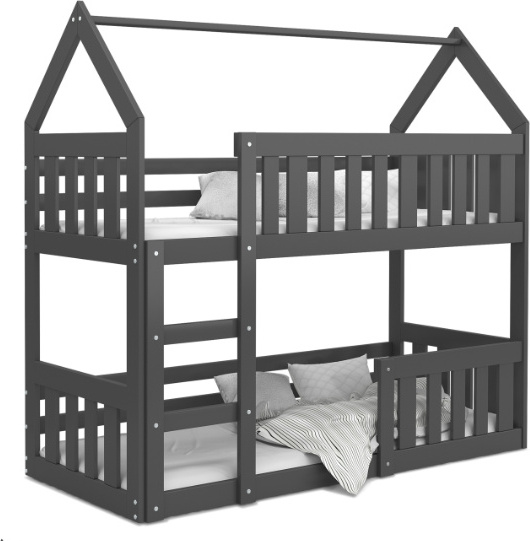 Etagenbett hochbett kinderzimmer kinderbetten jugendzimmer Hause mini 80x190 grau