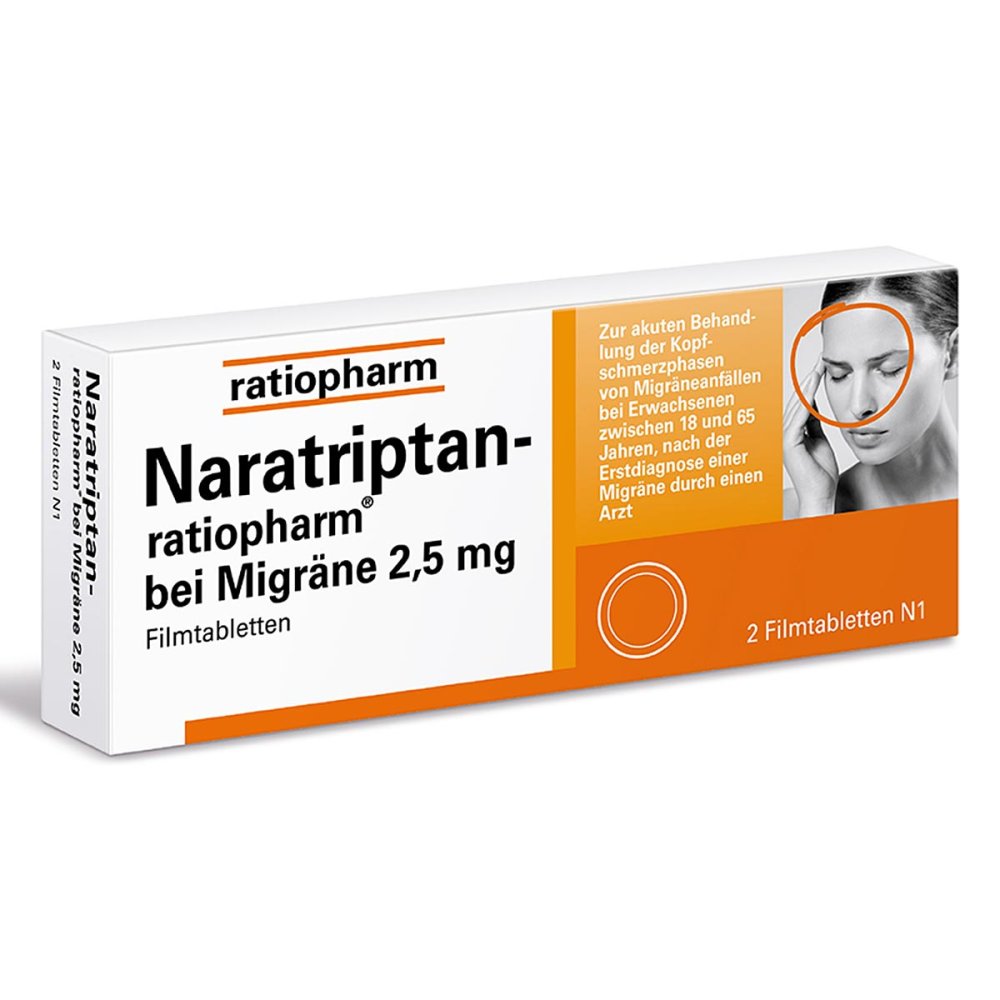 ratiopharm GmbH Naratriptan-ratiopharm bei Migräne 2,5mg 09321616