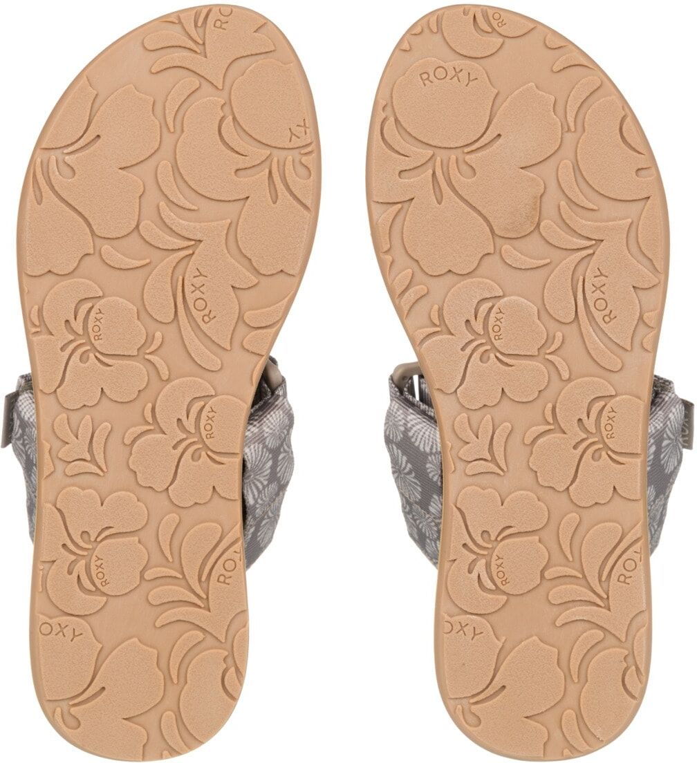 Sandale ROXY "Roxy Cage", Damen, Gr. 8(38), grau (taupe), Obermaterial: 90% künstliches Textil, 10% KunstStoff / Futter: N/A / Aussensohle: 60% Textil, 40% Moosgummi., Schuhe Sandale taupe 8(38)