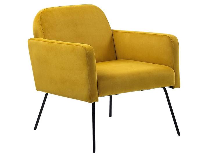 SESSEL Samtstoff Gelb Narken