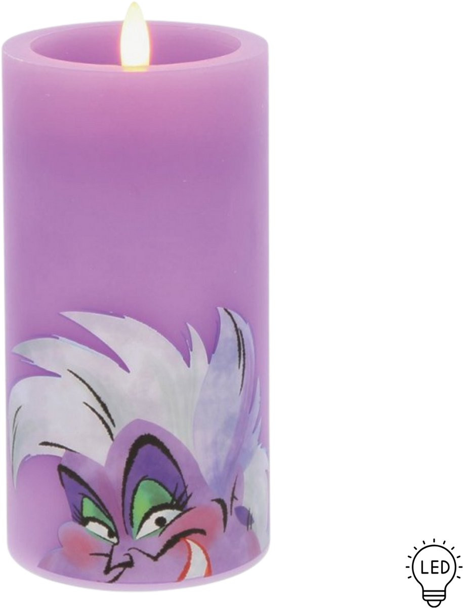 Enesco Disney Home Fragrance Ursula Paarse LED Kaars