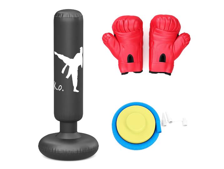 Standboxsack Set für Kinder 160 cm schwarz