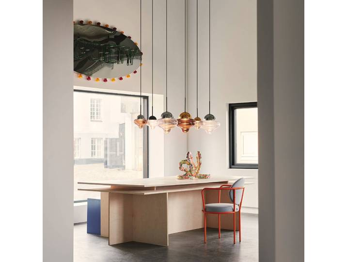 Design hanglamp Nutty, dimbaar, zwart, Woon-/ Eetkamer, metaal, Design, hanglamp