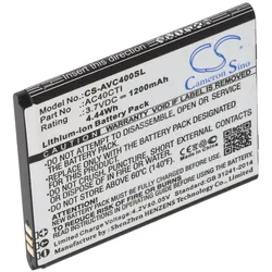 AccuCell Akku nur passend für Archos AC40CTI 55,64x47,85x4,62mm, Archos 40C Titanium 3,7 Volt, 1200mAh, 4,4Wh