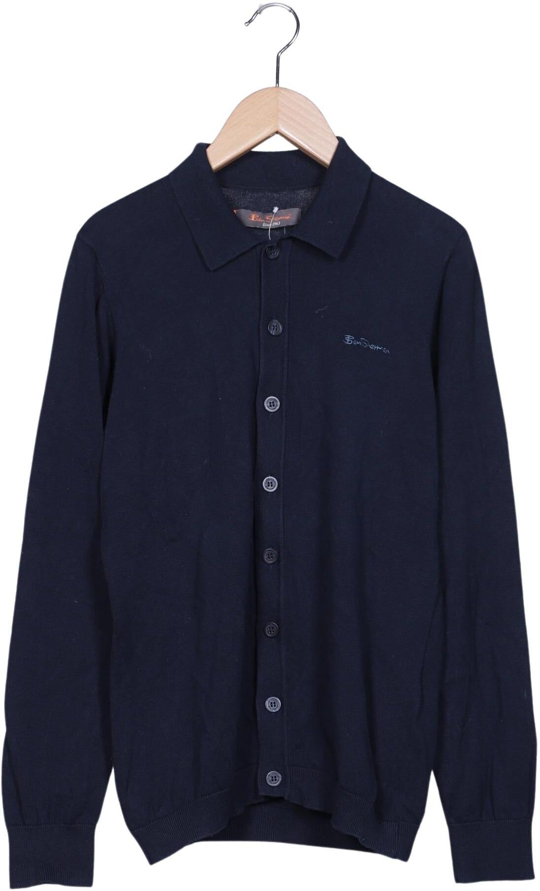 Ben Sherman Herren Strickjacke, Marineblau, Gr. S, Baumwolle - Second Hand