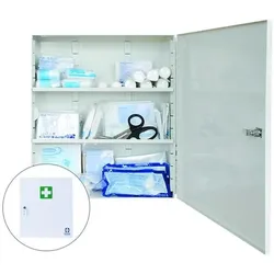 GRAMM medical, Erste Hilfe Set, Metall-Verbandschrank gefüllt