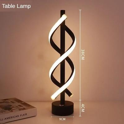 Uplift Picks Nordic RGB Spiral Floor Lamp For Modern Luxury Mood Lighting black (table Lamp) cold Light