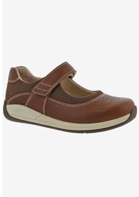 Women's Trust Shoe by Drew in Camel Leather (Size 6 XW)