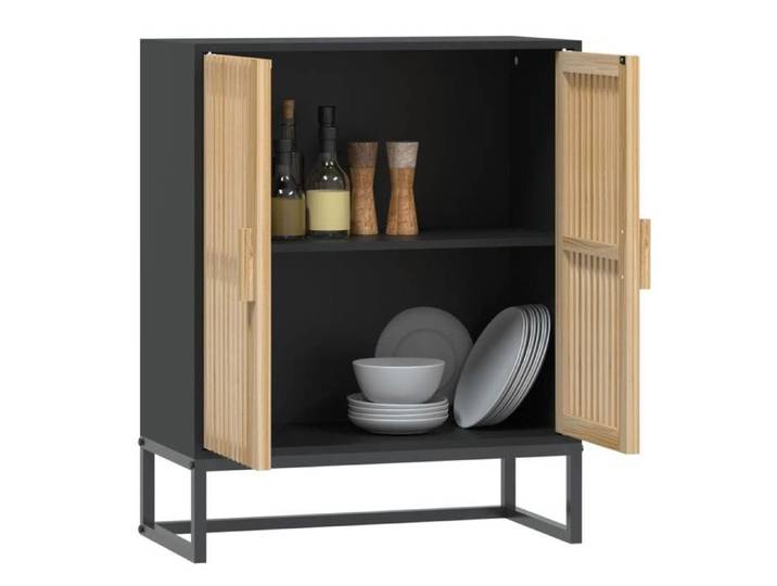 MGH - TOP Buffet de rangement - Cabinet/Commode Bois - noir 60x30x75 cm - Bois d'ingénierie LV4431