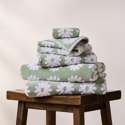 Caro Home Daisy Field Six Piece 100% Cotton Bath Towel Set