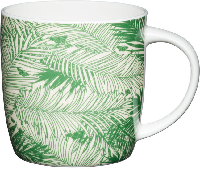 KitchenCraft Palms Bone China Mug Green 12