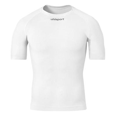 Kompressionsshirt UHLSPORT "Shortsleeve Performance Pro Kids", Jungen, Gr. 128, weiß, Obermaterial: 100% Polyamid Polyam.recyc., Shirts