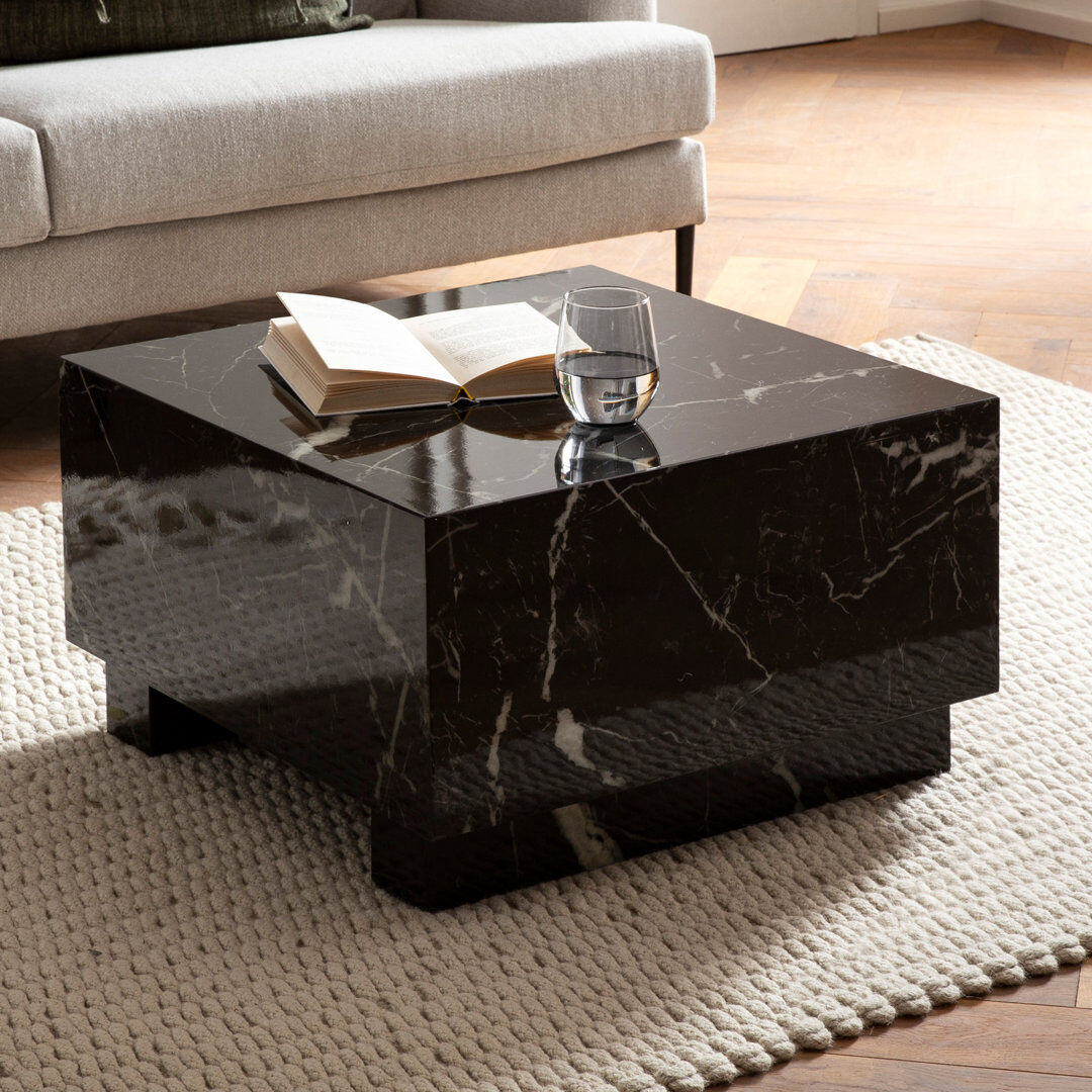 Metro Chakayla Sled Coffee Table Black 35cm H X 60cm W X 60cm D
