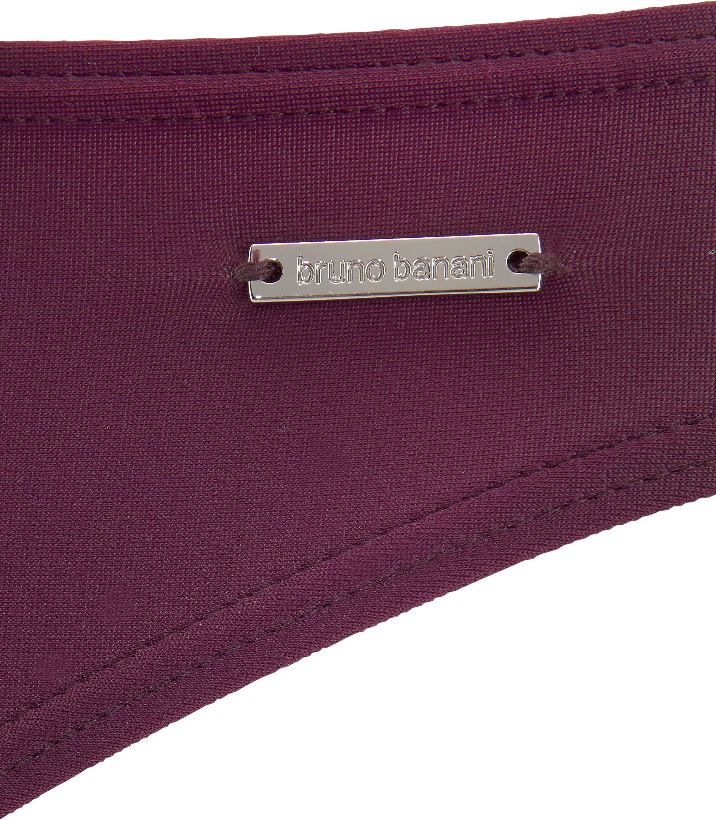 Push-Up-Bikini BRUNO BANANI, Damen, Gr. 36, Cup B, rot (bordeaux), Polyamid, unifarben, Bikini-Sets Push-Up-Bikini, mit Vorderverschluss