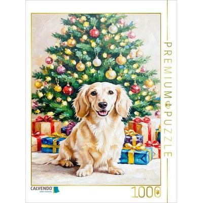 CALVENDO Puzzle Weihnachten mit Dackel 1000 Teile Puzzle hoch | 1000 Teile Lege-Größe 64x48cm Foto-Puzzle für glückliche Stunden, von , Calvendo