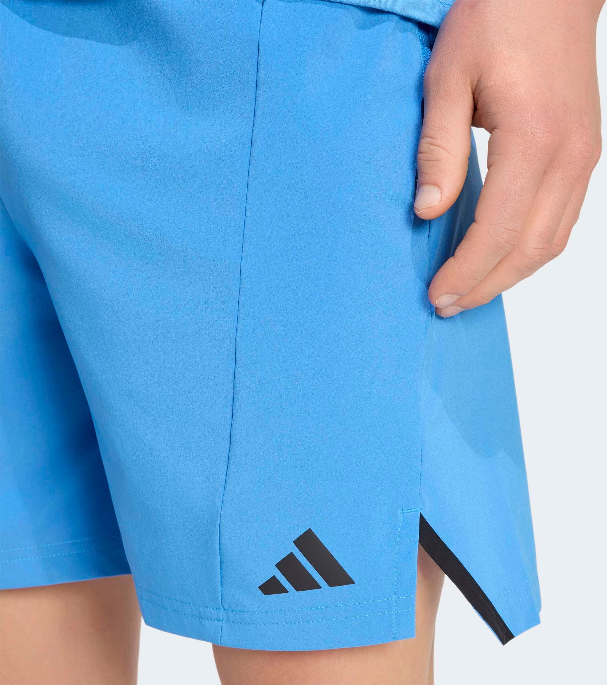 Shorts ADIDAS PERFORMANCE "DESIGNED FOR TRAINING WORKOUT", Herren, Gr. XL, L-Gr, blau (ray blau, innenbeinlänge ca. 23 cm), Obermaterial: 87% Polyester, 13% Elasthan, Hosen Shorts ray blau, innenbeinlänge ca. 23 cm XL, L-Gr