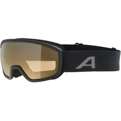 Alpina SCARABEO JR. Q-LITE Kinder-Skibrille black matt - mirror gold - STK