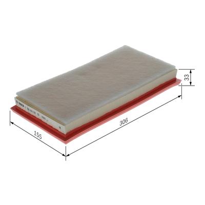 BOSCH Luftfilter f026400687 Filtereinsatz 38mm für JEEP