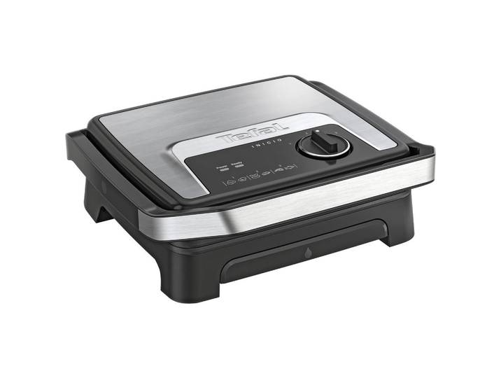 Tefal Kontaktgrill, Schwarz, Kunststoff, 36.6x33.7x13.2 cm, herausnehmbare Fettauffangschale, Thermostat, Temperaturregler, Grillplatten antihaftbeschichtet, Kochgeschirr, Küchengeräte, Toaster