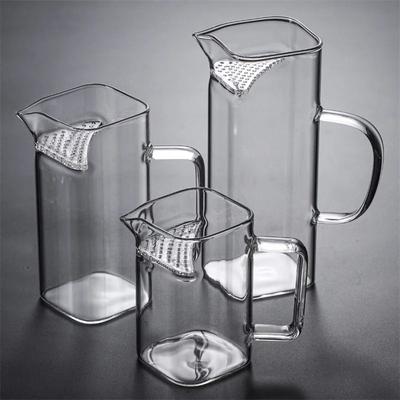 Uplift Essentials Square Mouth High Borosilicate Glass Tea Pitcher Fair Cup 250ml