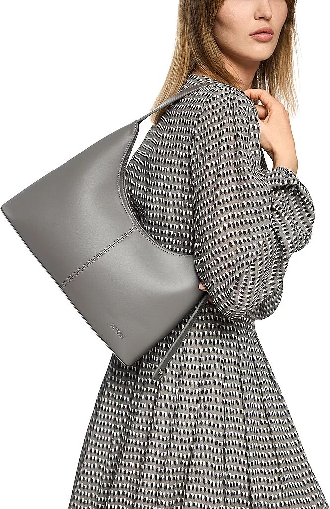 Marc CAIN Ledertasche - Schultertasche hellgrau W