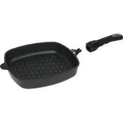 AMT GASTROGUSS Bratpfanne eckig, induktionsgeeignet, Länge: 280 mm, BBQ-Muster