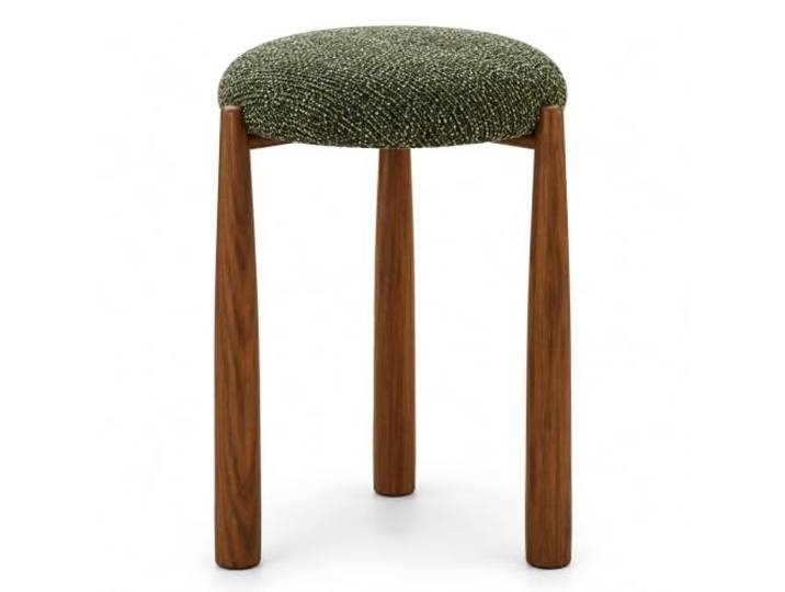 JSWHYBD Stapelbarer Schminkhocker, Runder Polsterhocker mit 3 Metallbeinen Platzsparender Hocker für Schminktisch, Schlafzimmer, Ankleide und Wohnzimmer(D)