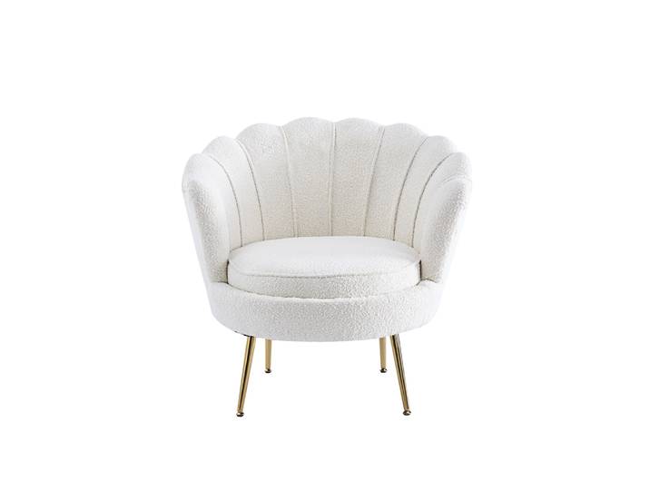 Muschelsessel, BouclÃ© Stoff, Grau, 76×76×78 cm, Modern, SalesFever