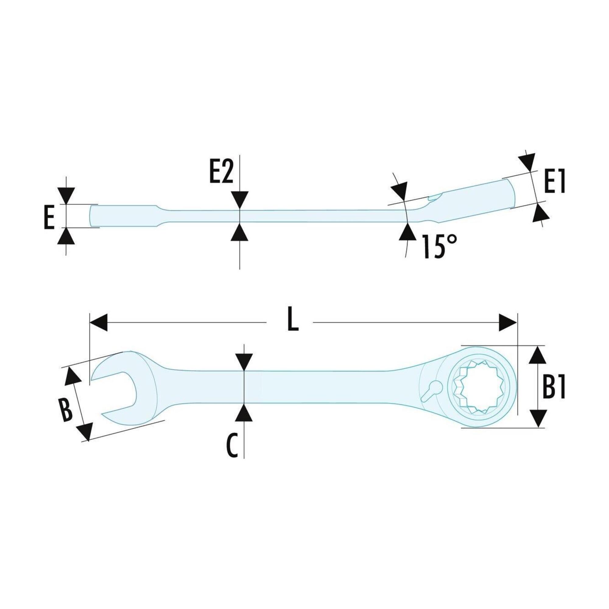 Facom Duo-Knarren-Ring-Maulschlüssel 10 mm (467BR.10)