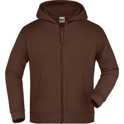 James & Nicholson Kinder Kapuzenjacke Sweatjacke JN059K brown XXL
