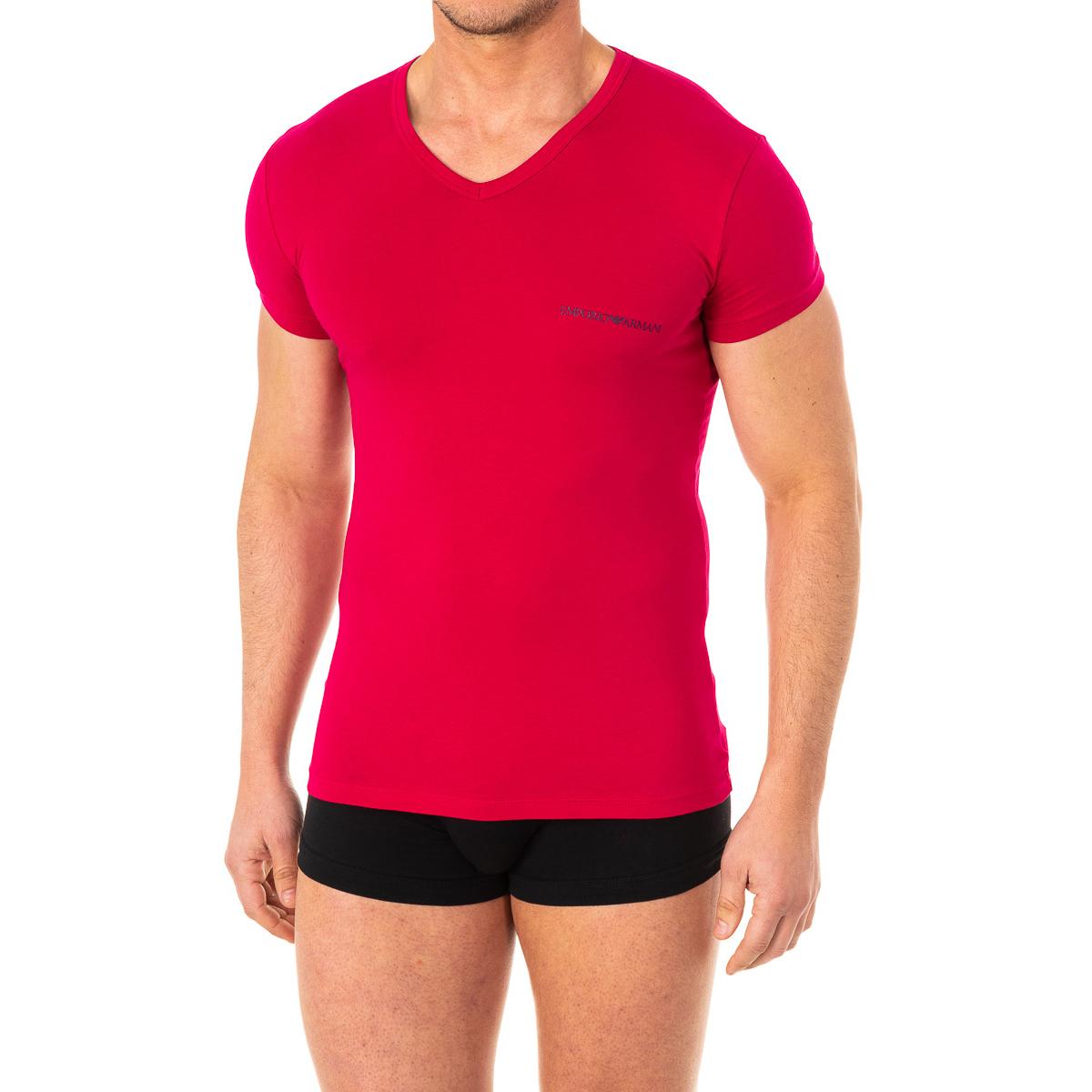 Kurzärmeliges Herren-T-Shirt mit V-Ausschnitt 110810-8P717